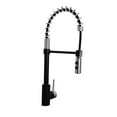 thumbnail image 4 of Westbrass KS18A-6220 21" Commercial Style Kitchen Faucet with Dual Function Open Coil Pull Down Sprayer and 1-Lever Handle, Matte Black/Stainless Steel, 4 of 15