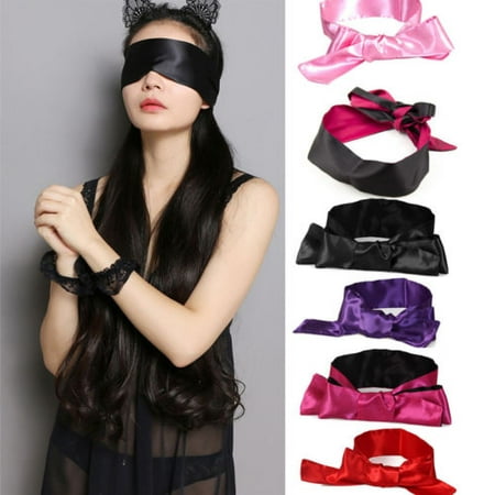 Fanvereka Slik Stain Eye Masks Exotic Accessories Blindfold Handcuff Tie Restraint Costume