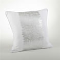 thumbnail image 1 of SARO 700.S20S 20 in. Square Metallic Banded Design Pillow - Silver, 1 of 4