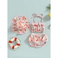 thumbnail image 2 of DcoolMoogl Baby Girl Swimsuit 3 6 9 12 24 Months Infant Fruit Print Bathing Suit Bikini Sets Swimwear Summer Beach 3Pcs Outfit, 2 of 7