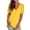 Yellow, variant on Giftesty Tops for Women Women's Fashion Summer Large Size V Neck Leisure Short Sleeve Solid Tops