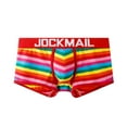 thumbnail image 3 of Fesfesfes Mens Shorts Fashion Sexy Underpants Rainbow Striped Personality Boxer Boxer Shorts Spring, 3 of 7