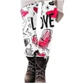 thumbnail image 2 of Feancey Limited Time Sales of The Day Holiday High Waist Leggings for Women Tummy Control Stretchy Valentine's Day Yoga Pants Buttery Soft Cute Heart Print Gym Running Workout Tights Multicolor S, 2 of 7