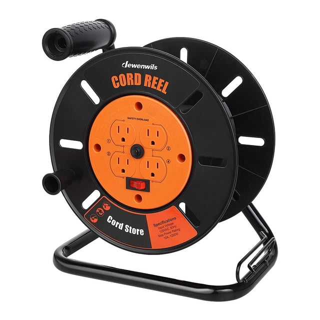 Carrete de almacenamiento para cables de extensión DEWENWILS con 4 salidas, 10 A