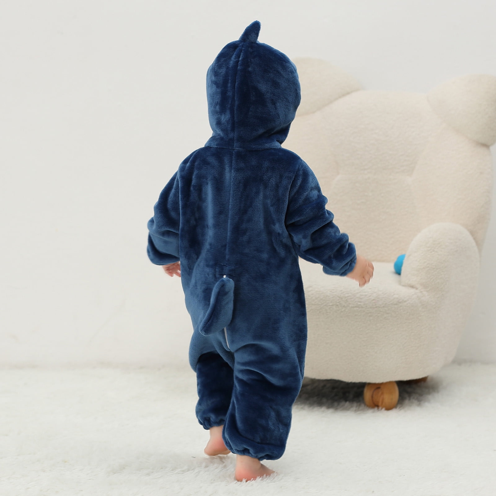 Ahuyic Toddler Kids Casual Rompers, Autumns And Winters Kids Long Sleeved JumpSuit,Toddler Boys And Girls Cute Printing Romper Long Sleeve Hooded Jumpsuit Cute Printing Flannel Clothes