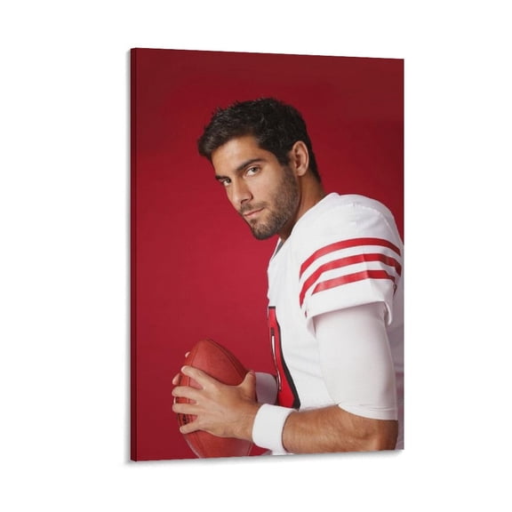 Jimmy Garoppolo American Football Superstar Cool Poster Print Photo Art Painting Canvas Poster Home Decorative Bedroom Modern Decor Posters Gifts 16x24inch(40x60cm)
