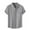 081 Gray, variant on Fanxing Big and Tall Short Sleeve Shirts Black Men's Summer Solid Casual Button Down Shirts 4XL