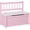 Pink, variant on BoldGear Toy Box Chest Kids Storage Bench Top Lid 24" x 12" x 20" Gray | Large 27 L Interior, Toy Organizer, Backrest, Kids Bedroom Furniture, Nursery Room, Playroom, Bedroom