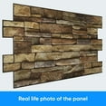 thumbnail image 2 of Jinsinto PVC Plastic 3D Wall Panels (Brown) Brown，0.45*3m, one roll, 2 of 5