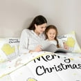 thumbnail image 5 of Castle Fairy Yellow Gloves Girl 3-Piece Full Size Comforter Sets,Merry Christmas Bedding Comforter Set,Winter Snowflakes Lightweight Bedding Sets,Ultra Soft Home Decor, 5 of 8