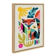 thumbnail image 2 of Kate and Laurel Sylvie Mid Century Modern Fox Framed Canvas Wall Art by Rachel Lee of My Dream Wall, 18x24 Natural, Modern Art for Wall, 2 of 7