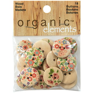 Unfinished Wooden Buttons for Crafts and Sewing 1/2 inch Bulk Pack of 25 Decorative Buttons by Woodpeckers