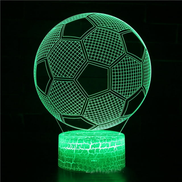 Lámpara de ilusión LED 3D con luz nocturna, tema de anime de fútbol