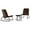 Brown, variant on Keter Rio 3-Piece Outdoor Set, All-Weather Resin Rattan Patio Lounge Furniture, Graphite