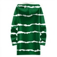 thumbnail image 5 of Women Base Zip up Fleece Hoodie Jacket, Stripe Color Block Tops with Pockets, Gradien Thermal Fuzzy Outerwear, 5 of 5