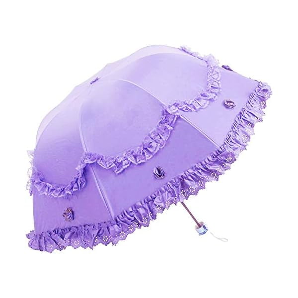 wonima02 Princess Lace Ultraviolet-Proof Folding Umbrella Anti-uv Dome Parasol