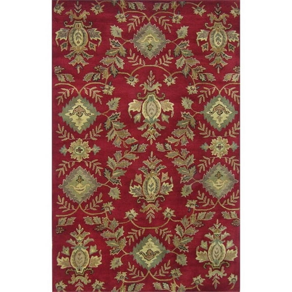Impressa 01 8X11 Red Handtufted Wool Area Rug
