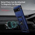 thumbnail image 2 of for Google Pixel 6 Case with Camera Lens Cover HD Screen Protector, 10 FT Military Grade Drop Protection, Magnetic Ring Holder Kickstand Protective Phone Case, Navy Blue, 2 of 6