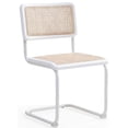 thumbnail image 3 of Meridian Furniture Kano Dining Chair, White Powder Coated Metal and Rattan/Cane (Set of 2), 3 of 7