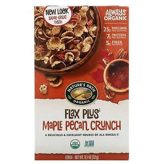 Nature's Path Organic Flax Plus Maple Pecan Crunch Cereal 11.5 oz Pack of 2