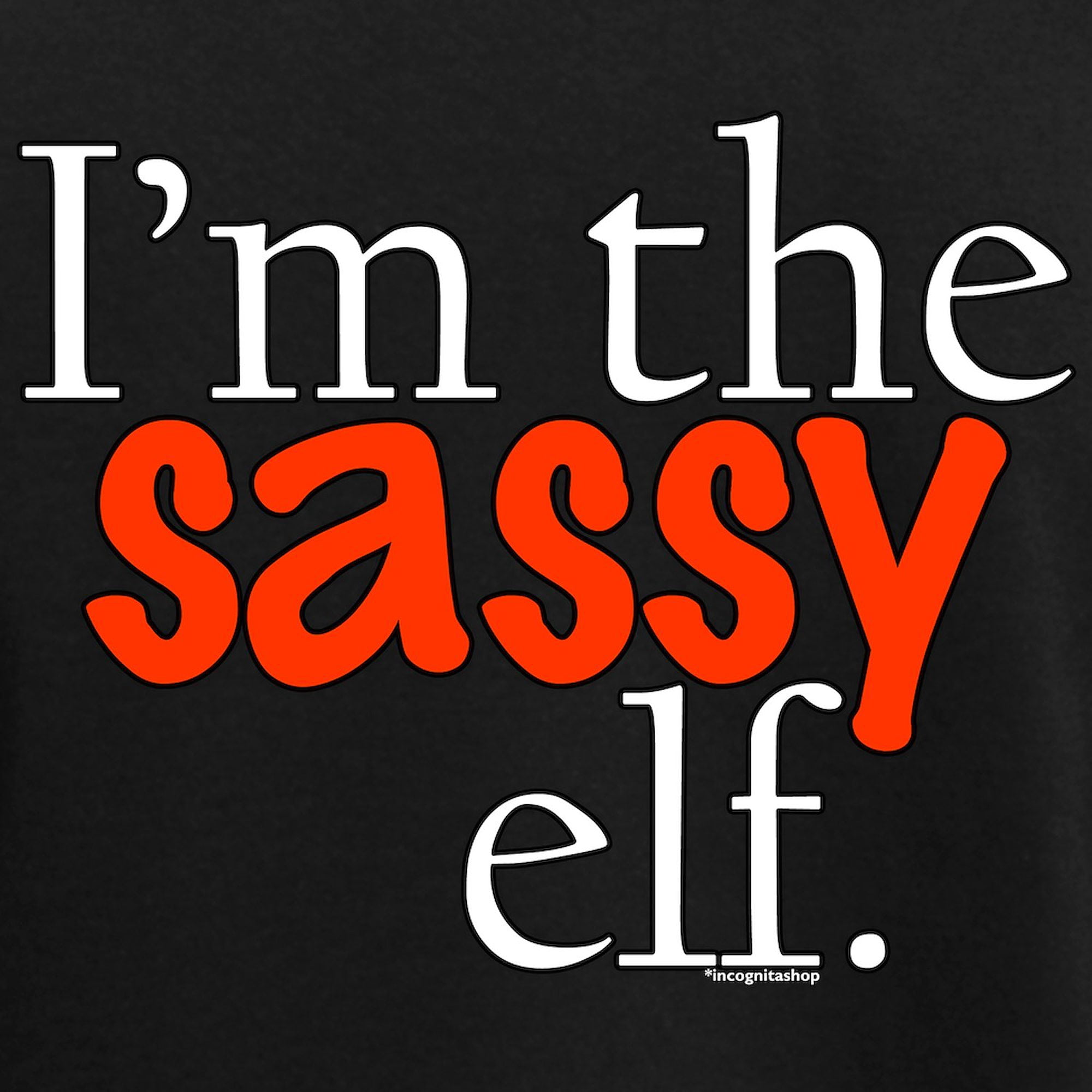 CafePress - Sassy Elf Women's Dark Pajamas - Women's Short Sleeve Print T-Shirt and Pants Dark Cotton Pajama Set