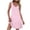 Pink, variant on Ashirexll Sundresses for Women, Flowy Dresses for Women, Fashion Casual Solid Color V-Neck With Side Pockets and Long Dress