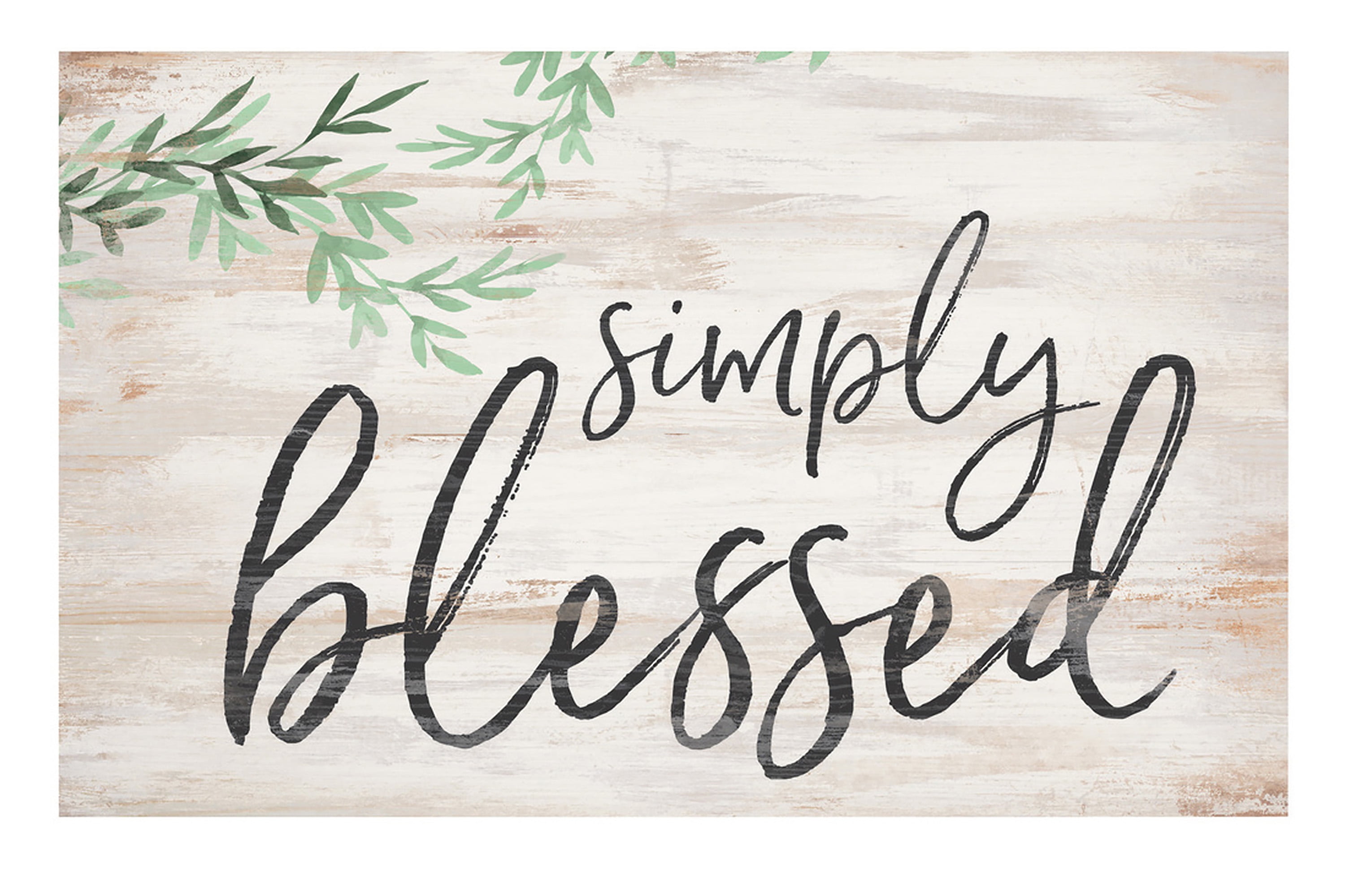GRAHAM DUNN Simply Blessed Greenery Natural 7 x 7 Wood Box Wall Photo Frame Plaque P Graham Dunn P 
