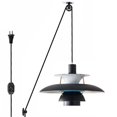 thumbnail image 1 of FSLiving Pulley Ceiling Light Modern Hanging Pendant Lights Denmark Design Hanging Light Fixture with 15ft Plug in Cord,Dimmable and Adjustable Hanging Height - Black, 1 of 6