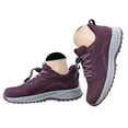 thumbnail image 3 of Womens Sneakers Nonslip Thick Sole Slip on Walking Shoes Adjustable Strappy Woven Mesh Breathable Workout Gym Athletic Shoes Wine Size 9.5, 3 of 6