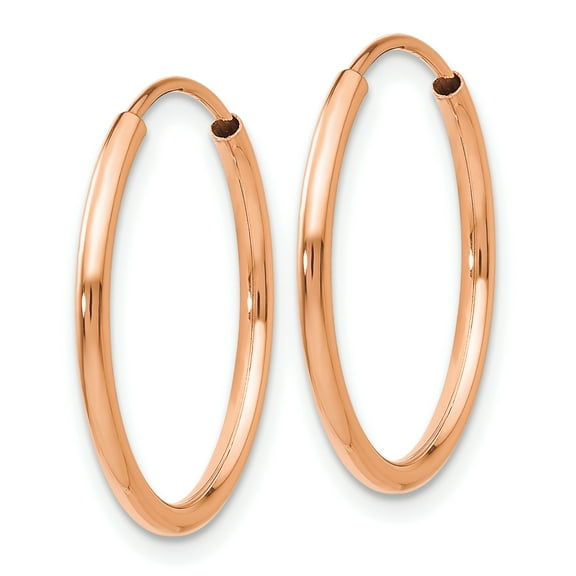 Primal Gold 14 Karat Rose Gold Endless Tube Hoop Earrings