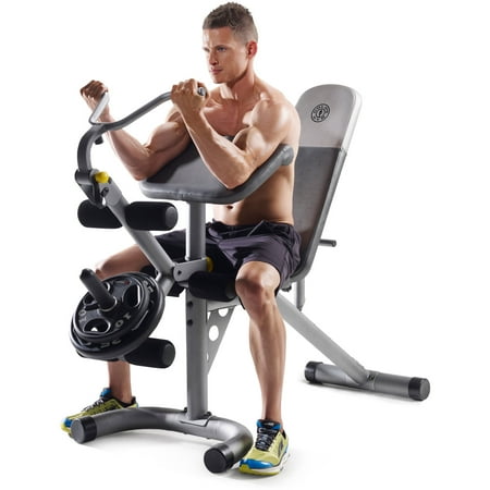 Gold's Gym XRS 20 Olympic Workout Bench with Removable Preacher (Best Leg Press Machine)