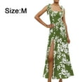 thumbnail image 2 of Floral Print Maxi Dress with Pockets Boho A-Line, 2 of 6