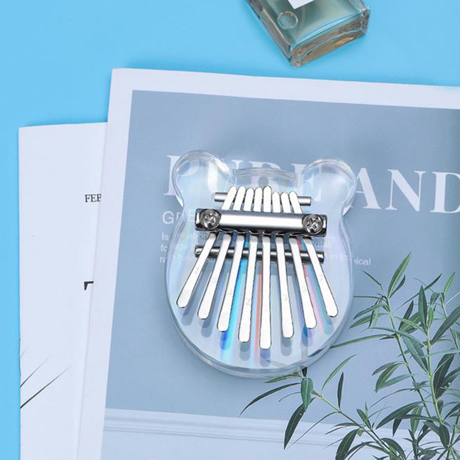 3 Set of Mini 8 Keys Super Mini Thumb Piano, Magics Clear Finger Piano With Study Instruction