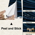 thumbnail image 4 of Peel and Stick Wallpaper Waterproof Navy Wave Abstract Sea Deep Dark Blue Teal Black Ombre Light Wall Mural Decor Self Adhesive and Removable 100in x 144in, 4 of 8
