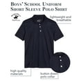 thumbnail image 2 of Beverly Hills Polo Club Boys' School Uniform Short Sleeve Polo Shirt - 2 Pack Performance Dry Fit Polo (4-16), 2 of 7