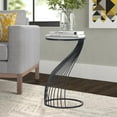 thumbnail image 4 of Homebeez Round Side Table,Small End Table,Coffee Table with Metal Frame,Night Stands for Bedrooms,Black, 4 of 7
