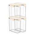 thumbnail image 4 of Sorbus 4-Pack Medium Tall Narrow Food Storage Containers with Lids, Clear, Stackable, 4 of 8