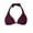 Burgundy, variant on Hilor Women's Push Up Triangle Bikini Top Sexy Halter Bathing Suits Top Only