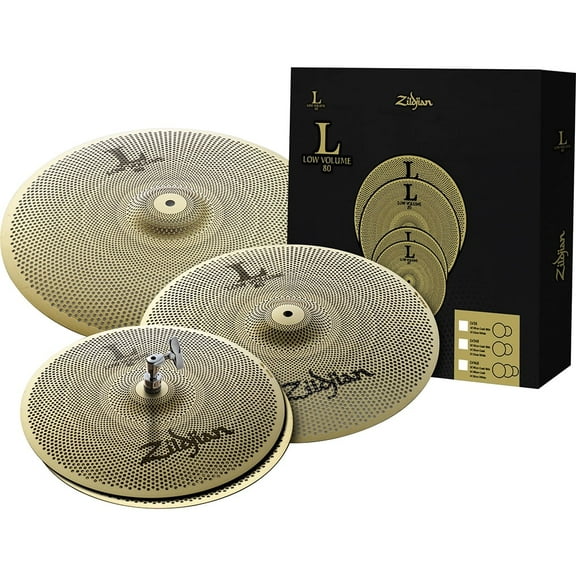 Zildjian L80 Low Volume Cymbal Pack with Hi-Hats, Crash, and Crash Ride