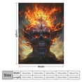 thumbnail image 4 of JEUXUS  Gothic Skull Blanket Orange Fire Skulls Halloween Skeleton Throw Blankets, Cool Skull Flannel Blanket Gifts for Women Men Adults, Plush Comfy Fluffy Fall Blankets Soft Bedding, 4 of 6