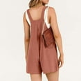 thumbnail image 4 of Pyhlmscde Abercrombie Jumpsuit, Women's Jumpsuits, Plus Size Jumpsuit, Women's Short Overalls Summer Casual Adjustable Strap Loose Linen Short Bib Overalls Jumpsuit Rompers Red M, 4 of 7