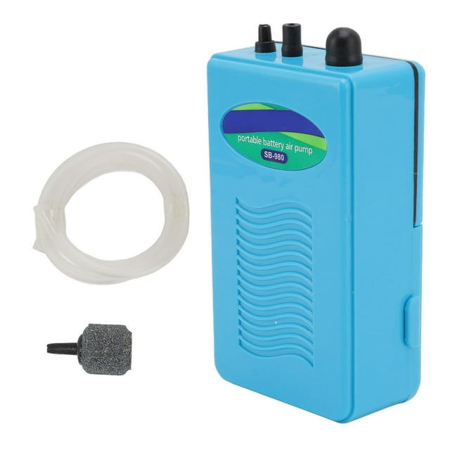Portable Fish Air Pump, Dry Battery Powered Aquarium Oxygen Pump for Outdoor