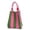 Pink, variant on Deago Women Mini Knit Tote Bag Striped Crochet Bucket Handbag Small Purse Vacation Lightweight Beach Bag Travel Weekend