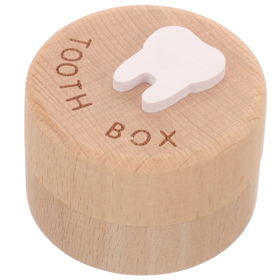 Toyvian Tooth Memorial Box Wood Brown 1Set Fetal Hair Storage