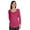 Pink, variant on Inkmeso Womens Basic U-neck T-shirt Full Sleeve Summer Long Tee Workout Top