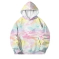 thumbnail image 3 of Atogsazn Girls Fleece Lined Hoodies Kids Casual Long Sleeve Hooded Sweatshirt Fall Winter Clothes Tops White 5-6 Years Fashion, 3 of 8
