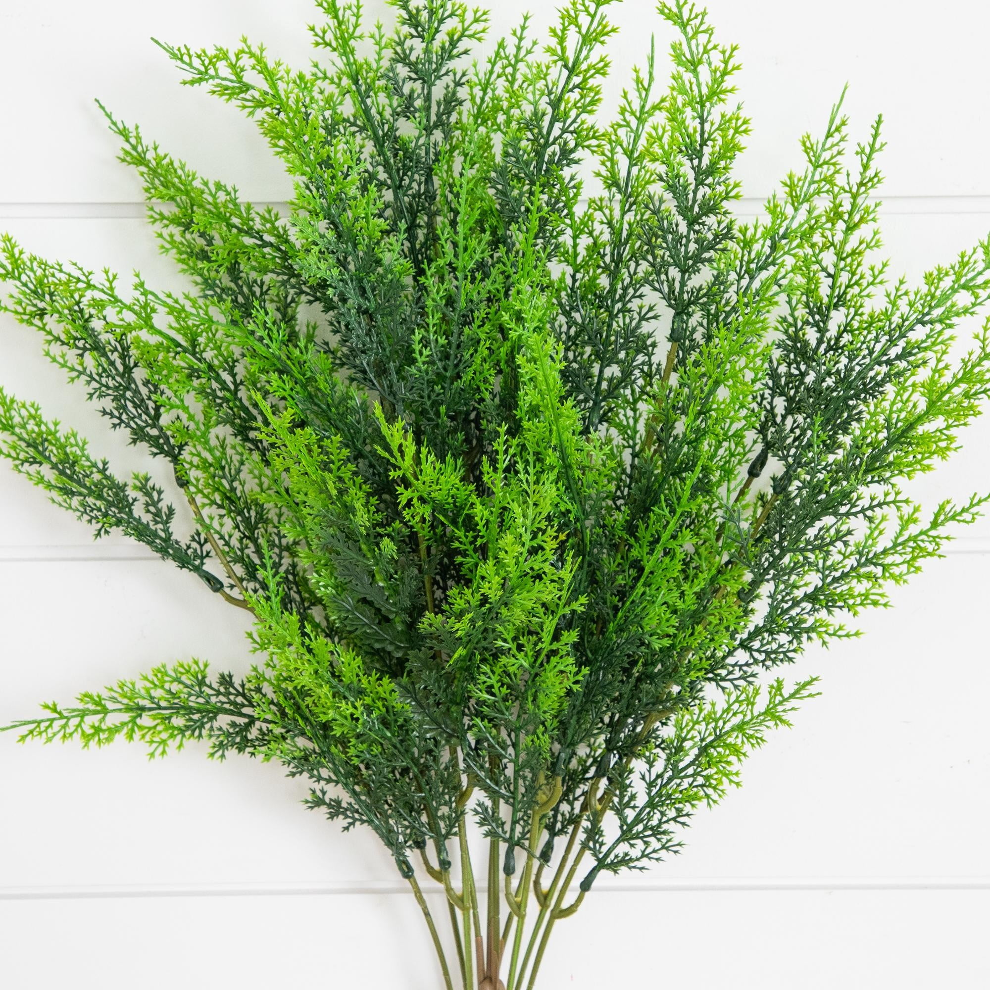 24in. UV Resistant Artificial Cedar Bush (Indoor/Outdoor) - Set of 2