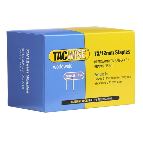 Tacwise 73/12mm Staples Galvanised Chisel Point (Pack of 5000) 12 mm