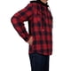 thumbnail image 4 of ZENTHAcE Chaqueta tipo camisa a cuadros con capucha y cremallera completa con forro Sherpa para hombre Rojo gris M, 4 of 5
