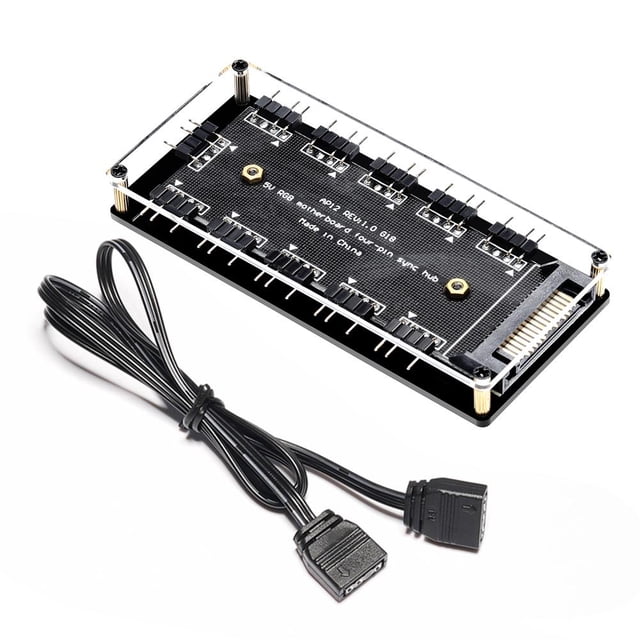 10 puertos RGB Fan HUB PC Desktop SATA Power 5V 3PIN ARGB Extension Splitter Ndcxsfigh Para estrenar